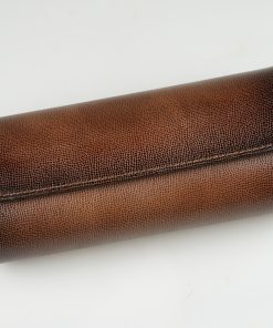 GALATA SAFFIANO PATINA BROWN 3 Watch Roll