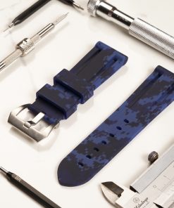 Horus 24mm For Panerai - Blue Digital Camo