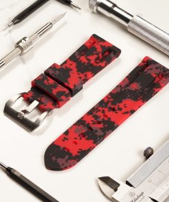 Horus 24mm For Panerai - Red Digital Camo