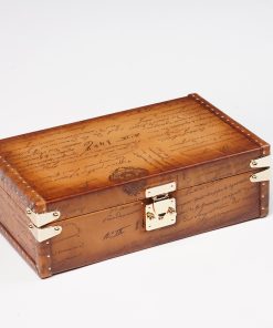 PETRA WATCH CASE - PARCHMENT PATINA HONEY BROWN For 8 Watches