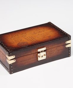 PETRA WATCH CASE - PARCHMENT PATINA LIGHT TAN For 8 Watches