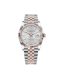ROLEX DATEJUST 36 126231 SILVER PALM INDEX
